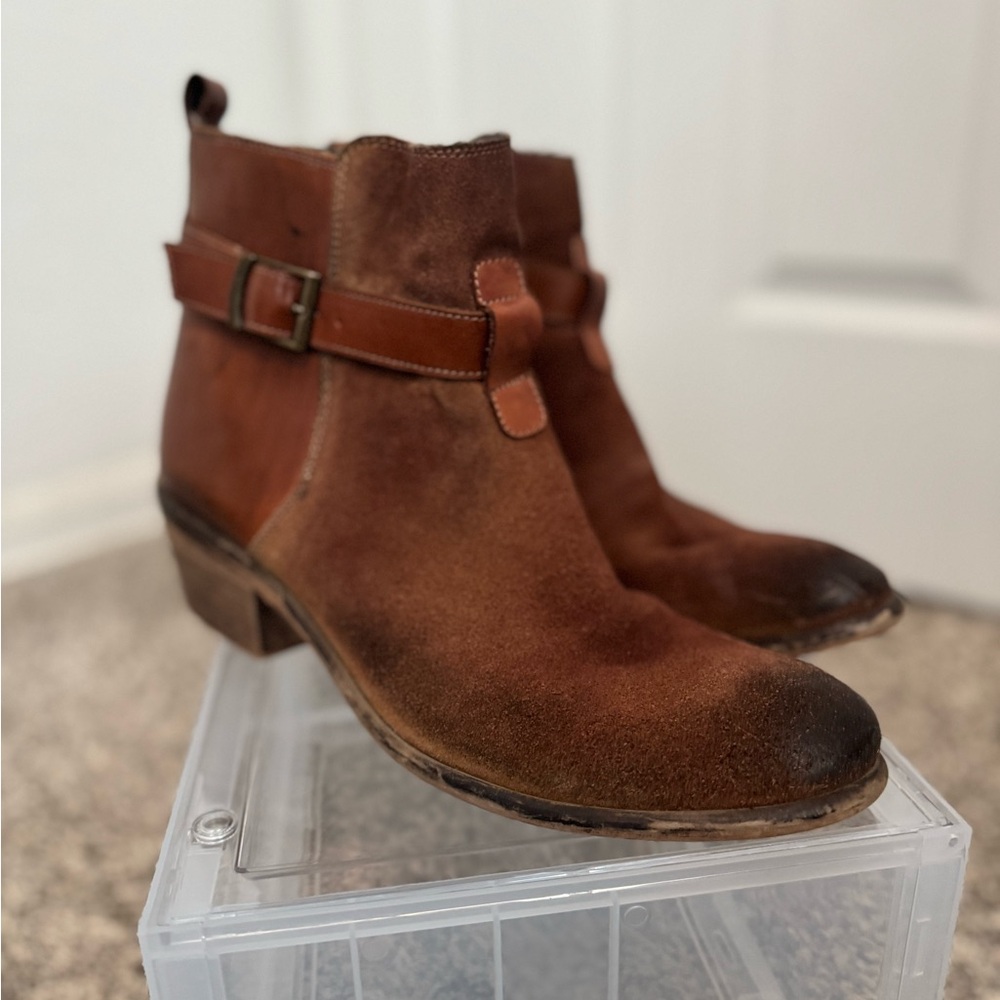 Brown Leather Ankle Boots